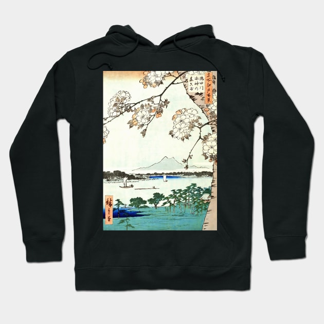 Japanese landscape art Sumida River Japanese art Hoodie by geekmethat